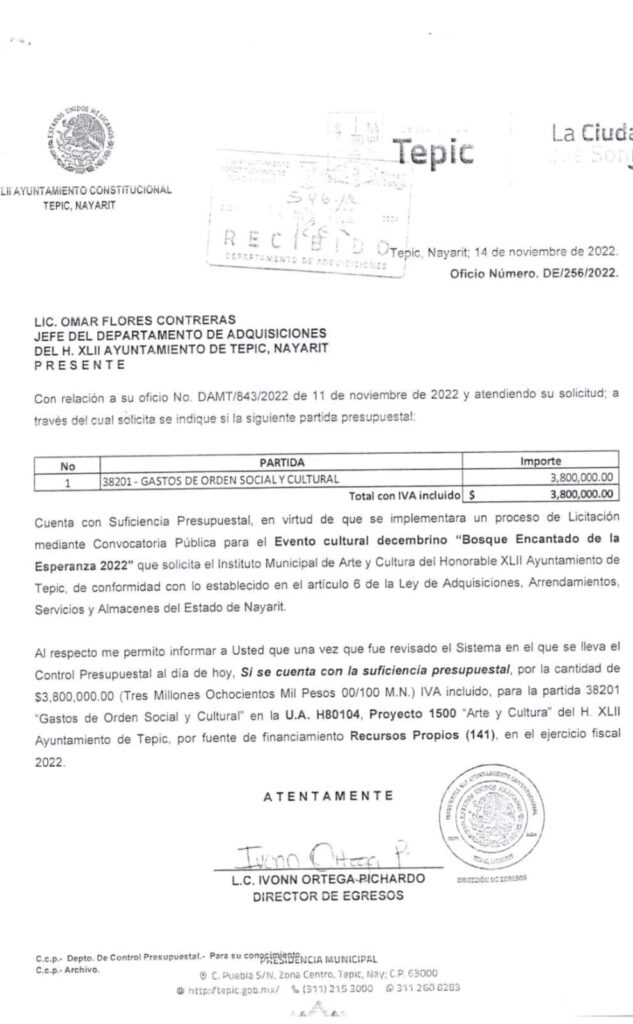 AYUNTAMIENTO DE TEPIC NO TIENE DINERO PARA ATENDER PRIORIDADES, PERO SI PARA GASTOS QUE DEJAN GANANCIAS A LOS BOLSILLOS DE LOS GERALVAN
