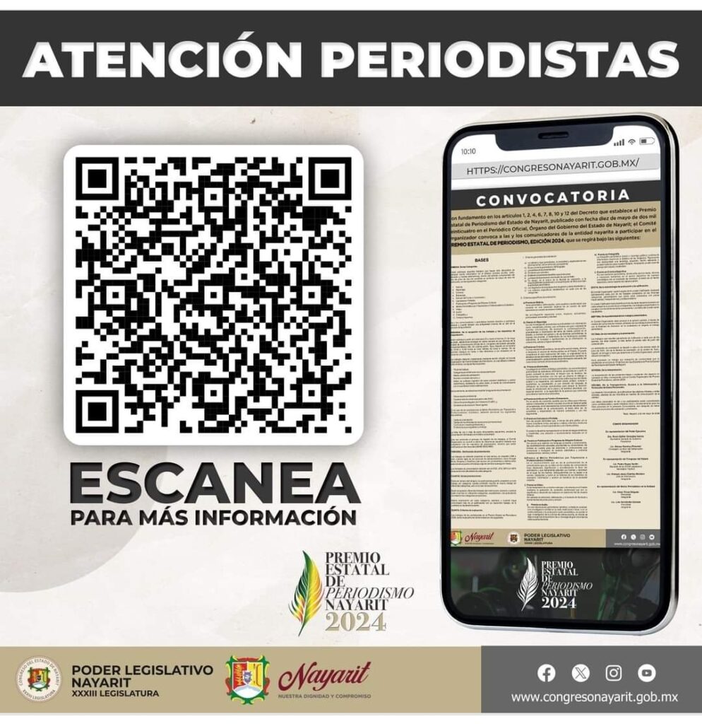 CONVOCATORIA PARA PREMIO ESTATAL DE PERIODISMO 2024