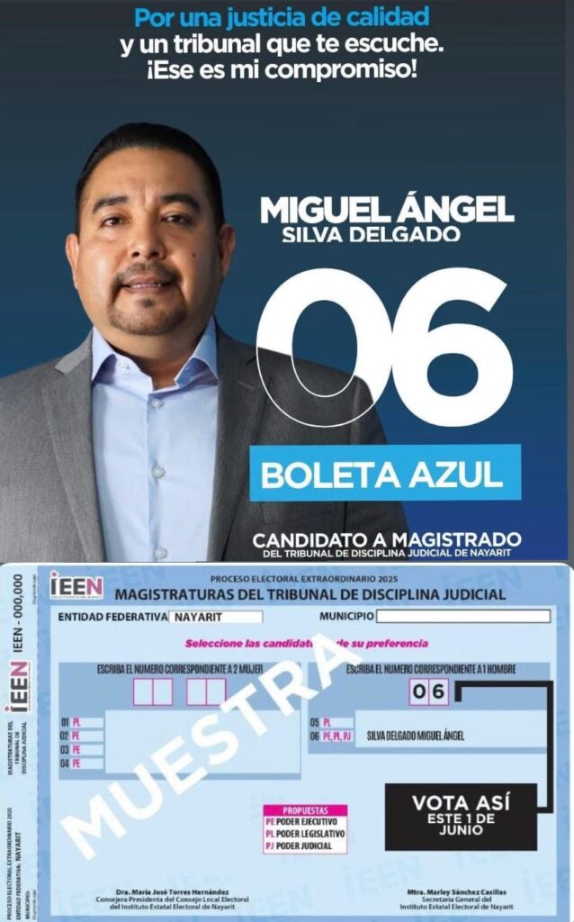 VOTA BOLETA AZUL PARA MAGISTRADO DEL TRIBUNAL DE DISCIPLINA JUDICIAL