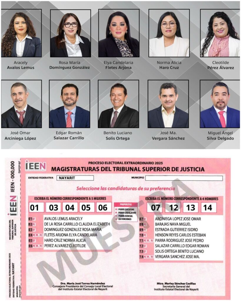 ESTE 1 DE JUNIO VOTA POR UN MEJOR TRIBUNAL SUPERIOR DE JUSTICIA, VOTA POR ELLOS