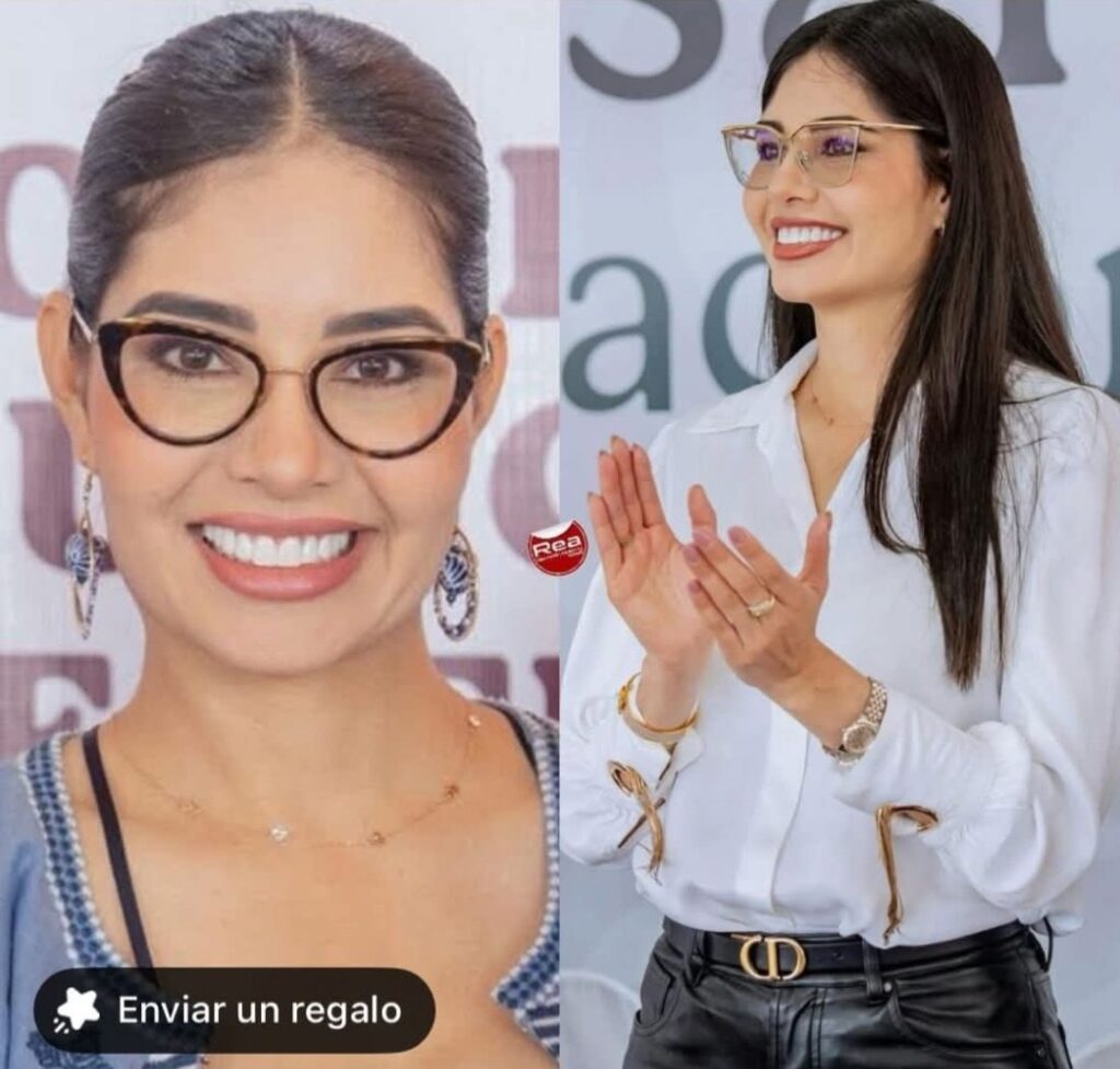 GERALDINE SALUDA CON SOMBRERO AJENO EN CASO DEL MERCADO JUAN ESCUTIA