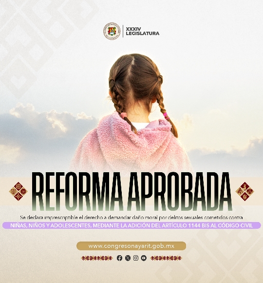 EN NAYARIT LOS DELITOS SEXUALES CONTRA MENORES NO CADUCAN