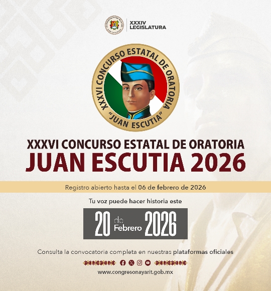 CONCURSO ESTATAL DE ORATORIA JUAN ESCUTIA 2026