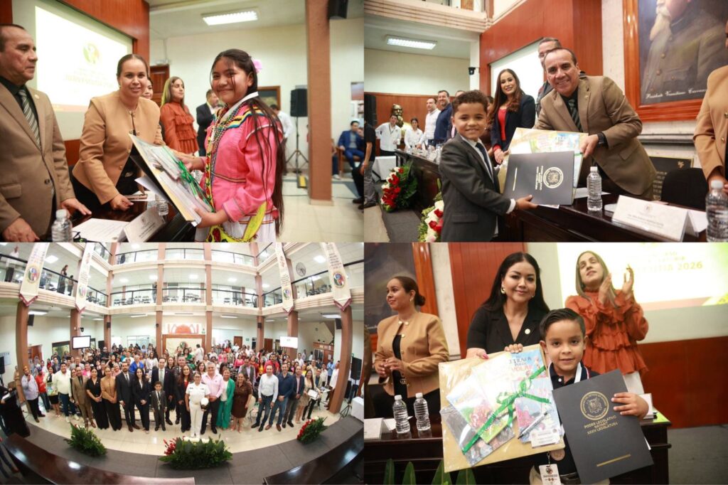 DIPUTADOS PREMIAN A LOS CONCURSANTES DE ORATORIA «JUAN ESCUTIA»