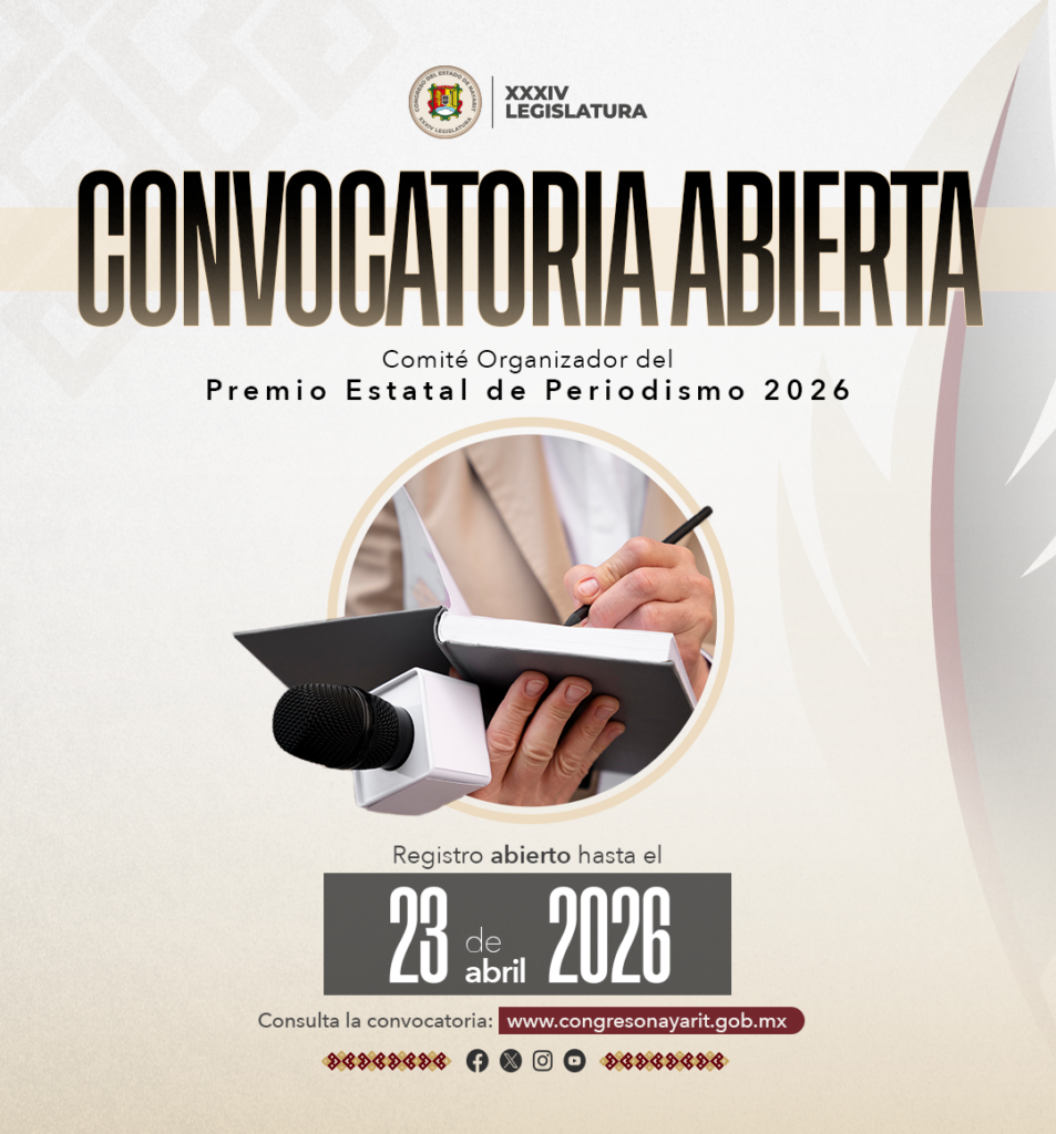PARTICIPA EN EL PREMIO ESTATAL DE PERIODISMO 2026