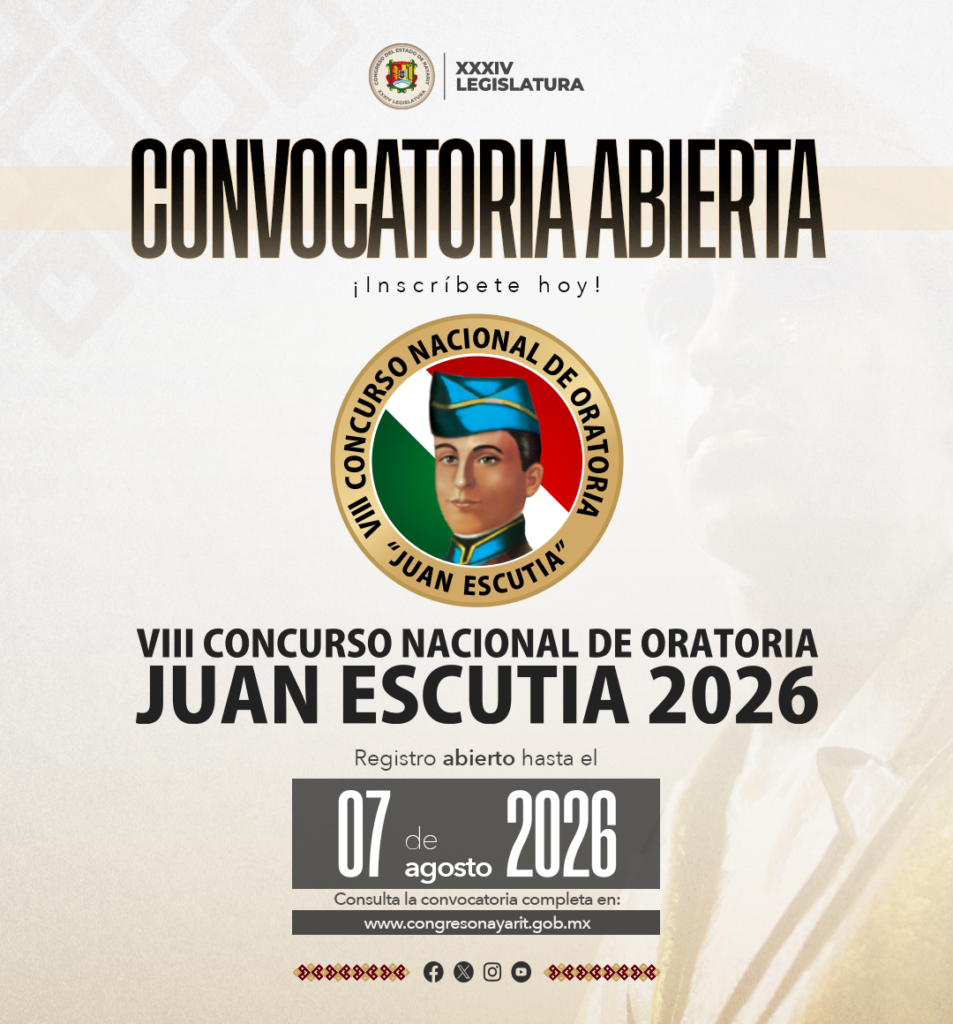 ABIERTA CONVOCATORIA PARA CONCURSO NACIONAL DE ORATORIA JUAN ESCUTIA 2026